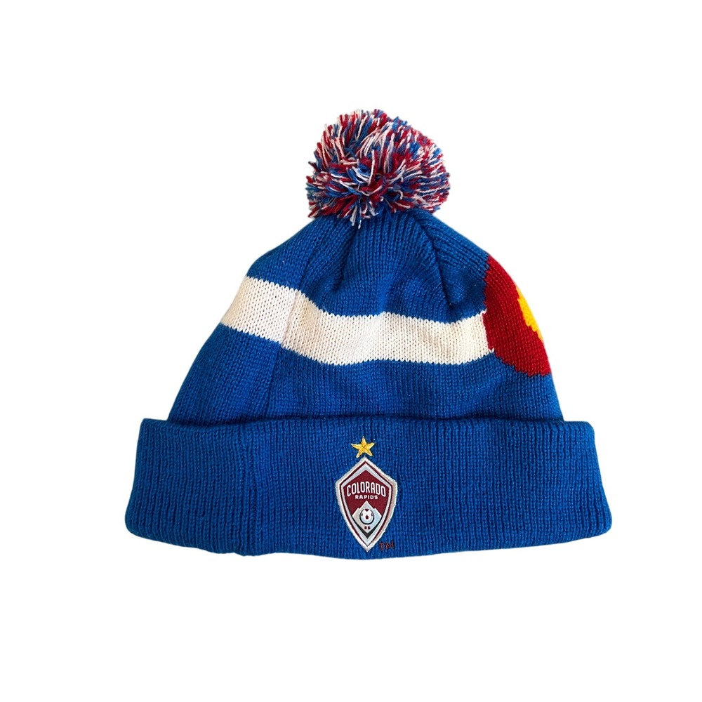 Colorado Rapids MLS Winter Hat Beanie Pom Major League Soccer